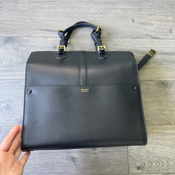 Armani handbag black New with all bags, Tags, n Certificate. - Picture 10 of 13